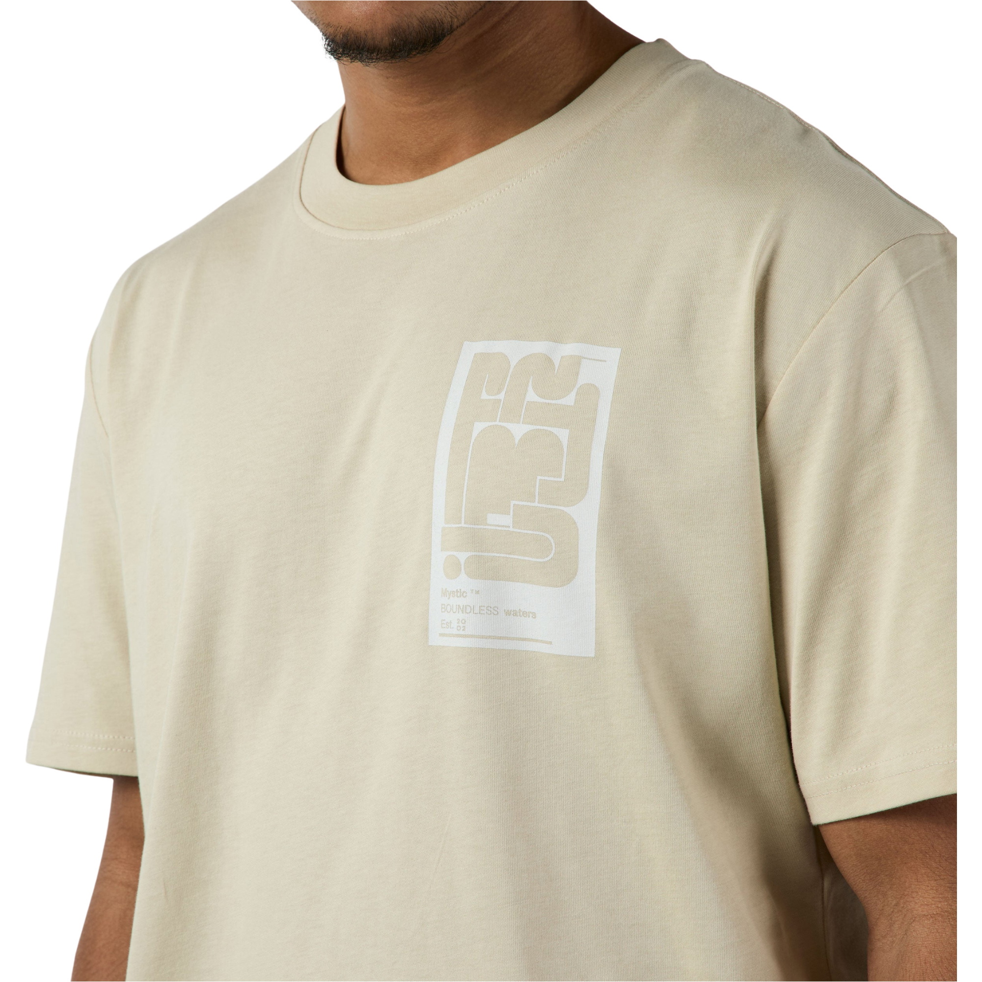 2026 Mystic Mens Boundless Tee 35105.25022 - Sand
